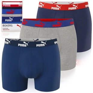 Puma Bokserki Męskie Sodalite Blue Bawełna 3 Pak Rozmiar S - Majtki męskie - miniaturka - grafika 1