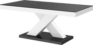 Ławy i stoliki kawowe - Elior Praktyczny ławostół biało - czarny połysk - Canelo 3X - miniaturka - grafika 1