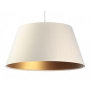 Lampy sufitowe - Lampa wisząca dzwon z abażurem ecru - S408-Ohra - miniaturka - grafika 1