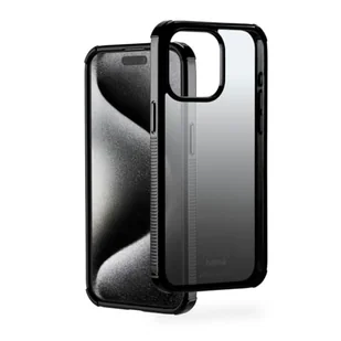 Hama Etui na telefon komórkowy Extreme Protect do Apple iPhone 15 Pro Max (licencja Bumper D3O, odporna na uderzenia, upadki i pęknięcia, etui do ładowania indukcyjnego, gradientu kolorów), czarne - Etui i futerały do telefonów - miniaturka - grafika 1
