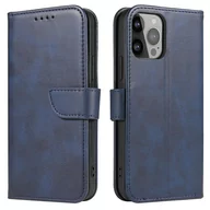 Etui i futerały do telefonów - Magnet Case elegancki futerał etui pokrowiec z klapką i funkcją podstawki iPhone 14 niebieski - miniaturka - grafika 1