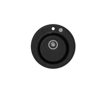 Zlewozmywaki - QUADRON Zlewozmywak MORGAN 210 czarny mat/stal HB8301U7-BS HB8301U7-BS - miniaturka - grafika 1