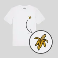 Koszulki męskie - Haftowany T-shirt - BANAN - biały M - miniaturka - grafika 1