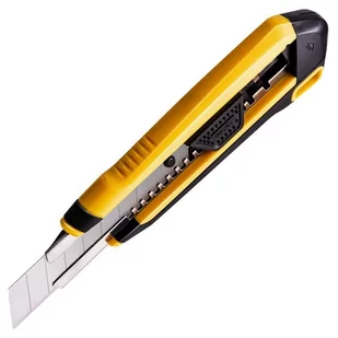 Nożyk z łamanym ostrzem Deli Tools EDL018Z (żółty) - Nożyce i sekatory - miniaturka - grafika 1
