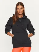 Bluzy damskie - Under Armour Bluza Ua Rival Fleece Hoodie 1379500 Czarny Loose Fit - miniaturka - grafika 1