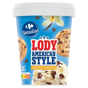 Carrefour Sensation American Style Lody waniliowe & cookie dough 500 ml - Lody i desery lodowe - miniaturka - grafika 1