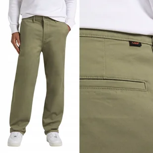 Lee LOOSE CHINO Olive Chetopa Twill BARDZO LUŹNE ZIELONE CHINOSY W32 L32 - Spodnie męskie - miniaturka - grafika 1
