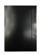 Teczki i skoroszyty - Teczka lakierowana z gumką A4 Czarna - miniaturka - grafika 1