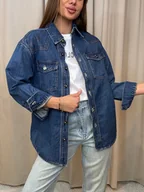 Kurtki damskie - Kurtka jeansowa - miniaturka - grafika 1