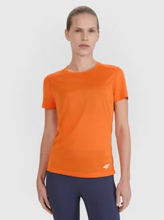 4F Koszulka do biegania regular damska - pomarańczowa L - Koszulki sportowe damskie 4F Koszulka do biegania regular damska - pomarańczowa L - Koszulki sportowe damskie - miniaturka - grafika 1