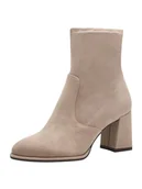 Kozaki damskie - Tamaris Damskie buty 1-25057-43, modne kozaki, taupe suede, 42 EU, taupe Suede, 42 EU - miniaturka - grafika 1