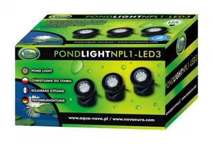 Aqua Nova Wodoodporna Lampa Led Do Oczka Wodnego 3X1,6W 12V - Oświetlenie akwarium - miniaturka - grafika 1