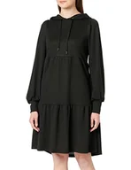 Sukienki - ONLY Damska sukienka Onlelcos Emma L/S Hood Dress JRS, czarny, S - miniaturka - grafika 1