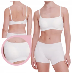 Sloggi ZERO Feel 2.0 Ultra Bra biustonosz top usztywniany biały gładki - M+ - Biustonosze - miniaturka - grafika 1