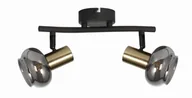 Lampy ścienne - Lauree - listwa 2 płomienna czarny mat/złoty 841402-32 - miniaturka - grafika 1