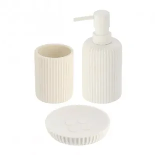 Tendance Komplet łazienkowy Issard White Biały - Akcesoria łazienkowe - miniaturka - grafika 1