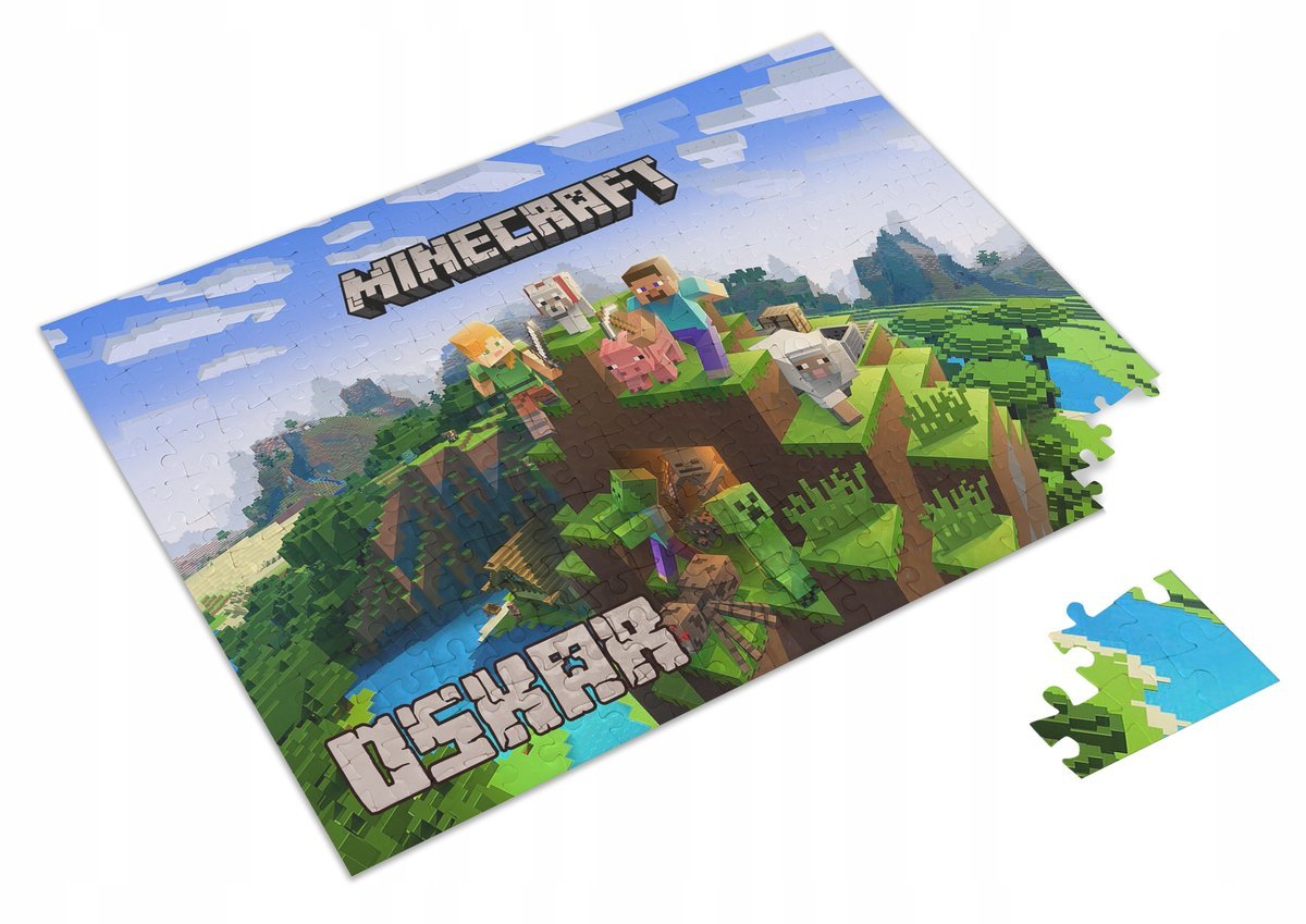 Puzzle MINECRAFT + IMIĘ + pudełko A3 252 el. #1