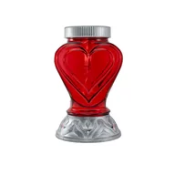 Lampiony i znicze - Znicz solarny P 109 serce czerwony - miniaturka - grafika 1
