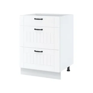 Szafka Wyspowa 3 Szuflady Dsw 6/3 Lora Layman Biały Mat, Oliwka, Starmotion, L2 Czarny Lora, h 15cm - Szafki kuchenne - miniaturka - grafika 1