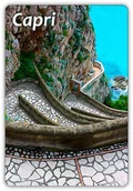 Magnesy - CAPRI - Szlak - Kręta droga - Morze - Włochy - Magnes na lodówkę - miniaturka - grafika 1