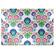 Podnóżki, podpórki, podkładki - Mata pod fotel biurowy Wzór ludowy 140x100 cm - miniaturka - grafika 1