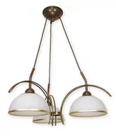 Lampy sufitowe - Lemir Flex Żyrandol 3 Brązowy + zdobienie złotem O1483 BR (O1483 BR) - miniaturka - grafika 1