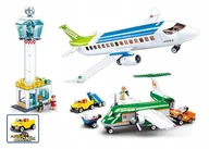 Klocki - Klocki SLUBAN Lotnisko Samolot 731 Elementów zabawka prezent upominek - miniaturka - grafika 1