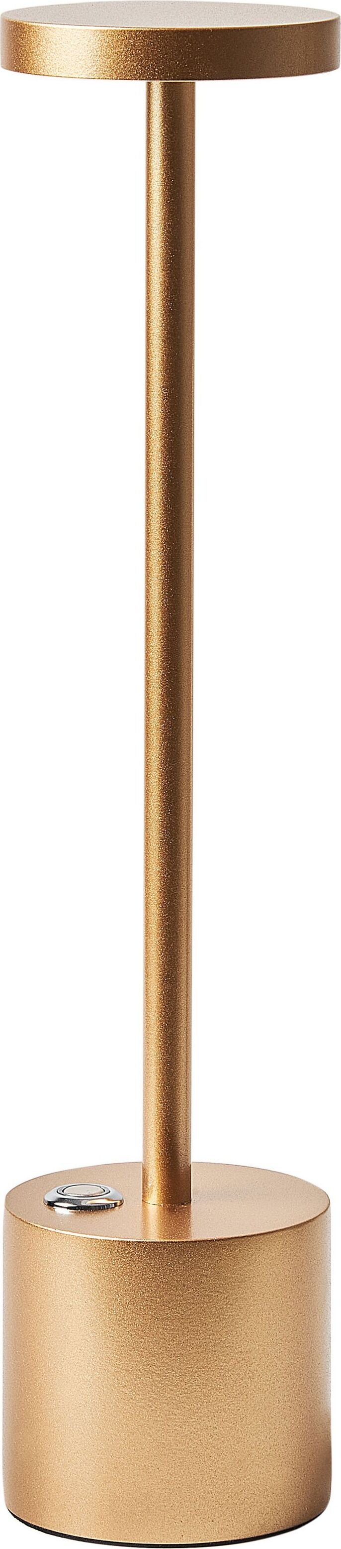 BELIANI Lampa stołowa złota metal klosz nowoczesna