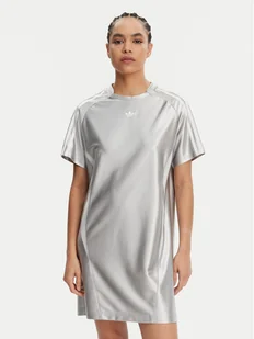 adidas Sukienka codzienna adicolor Teamgeist JD0262 Szary Loose Fit - Sukienki - miniaturka - grafika 1