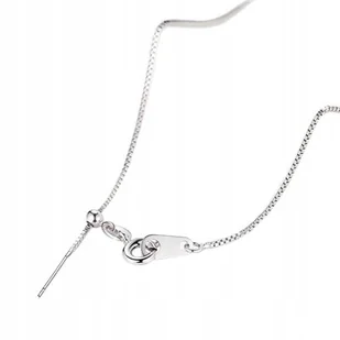 Srebrny łańcuszek pr 925 splot KOSTKA 45 cm LS037 - Łańcuszki - miniaturka - grafika 1