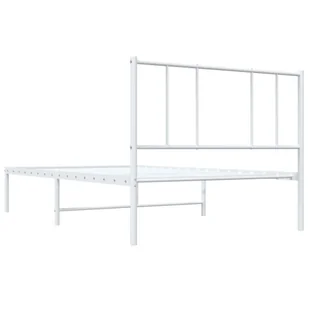 Metalowa rama łóżka z wezgłowiem, biała, 90x190 cm Lumarko! - Łóżka Metalowa rama łóżka z wezgłowiem, biała, 90x190 cm Lumarko! - Łóżka - miniaturka - grafika 9