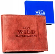 Portfele - Duży, skórzany portfel męski w orientacji poziomej - Always Wild - miniaturka - grafika 1