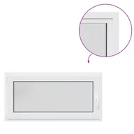 Tablice i flipcharty - vidaXL Okno piwniczne RISOR 120x60 cm uchylno-rozwierne DIN lewe białe - miniaturka - grafika 1