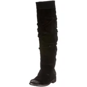 Kozaki damskie - Buffalo London 111555 COPPEN 13 SUEDE BLACK 01, kozaki damskie, czarny - Czarny Czarny 01-37 eu - miniaturka - grafika 1