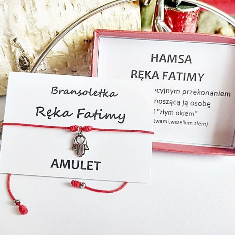 Bransoletka AMULET OCHRONY Hamsa - Ręka Fatimy /GiovanniDivine