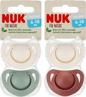 Smoczki uspokajające - NUK 434931 SMOCZEK SILIKONOWY NATURE 18-36 2SZT 541370, 736952 - miniaturka - grafika 1