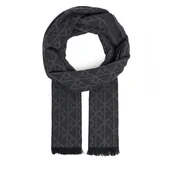 Apaszki i szaliki damskie - Szalik Calvin Klein LV04D8064G Czarny - miniaturka - grafika 1