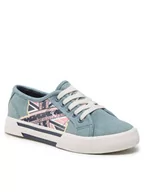 Buty dla dziewczynek - Pepe Jeans Tenisówki Brady Flag G PGS30563 Niebieski - miniaturka - grafika 1