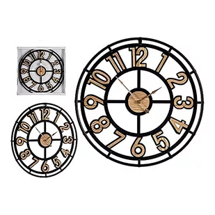 Gift Decor MDF zegar ścienny czarny/brązowy - Zegary - miniaturka - grafika 1