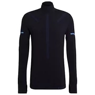 Bluzy męskie - adidas Męska bluza Pk Midlayer M, czarny/niebieski (blok, XL - miniaturka - grafika 1