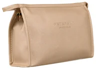 Kosmetyczki, organizery i kuferki - Kosmetyczka damska na suwak ze skóry ekologicznej Peterson, złota - miniaturka - grafika 1