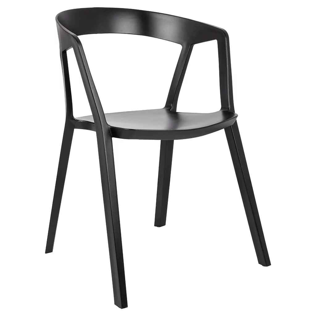 King Home Krzesło 57x56,5x77cm Vibia czarne 210-APP.BLACK