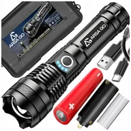 Latarki - Mocna Latarka Taktyczna Led Akumulatorowa Xhp90 Zoom Survivalowa Na Prezent - miniaturka - grafika 1
