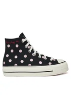 Trampki damskie - Converse Trampki Chuck Taylor All Star Lift Platform Polka Dots A10688C Czarny - miniaturka - grafika 1