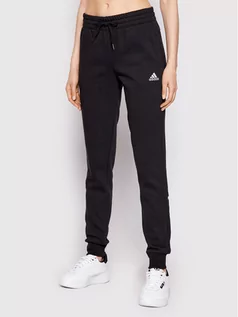 Spodnie sportowe damskie - adidas Spodnie dresowe Essentials Fleece GM5547 Czarny Regular Fit - grafika 1