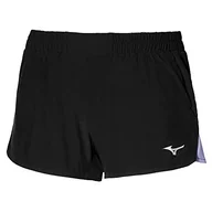 Spodenki damskie - Mizuno Krótkie spodenki damskie Aero 2.5 Czarny/fioletowy blask XS Short - miniaturka - grafika 1