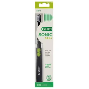 SUNSTAR Szczoteczka Soniczna Czarna - GUM Sunstar 7630019904780 - Pasty do zębów - miniaturka - grafika 1