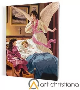 Anioł Stróż, obraz religijny na płótnie - Ikony i obrazy sakralne - miniaturka - grafika 1