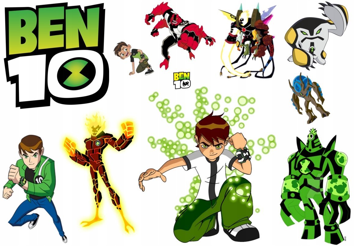 TATUAŻE ZMYWALNE DLA DZIECI BEN 10 DUŻO GRAFIK