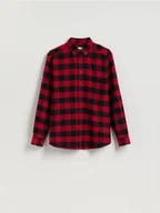 Koszule męskie - Reserved - Koszula regular fit w kratę - czerwony - miniaturka - grafika 1